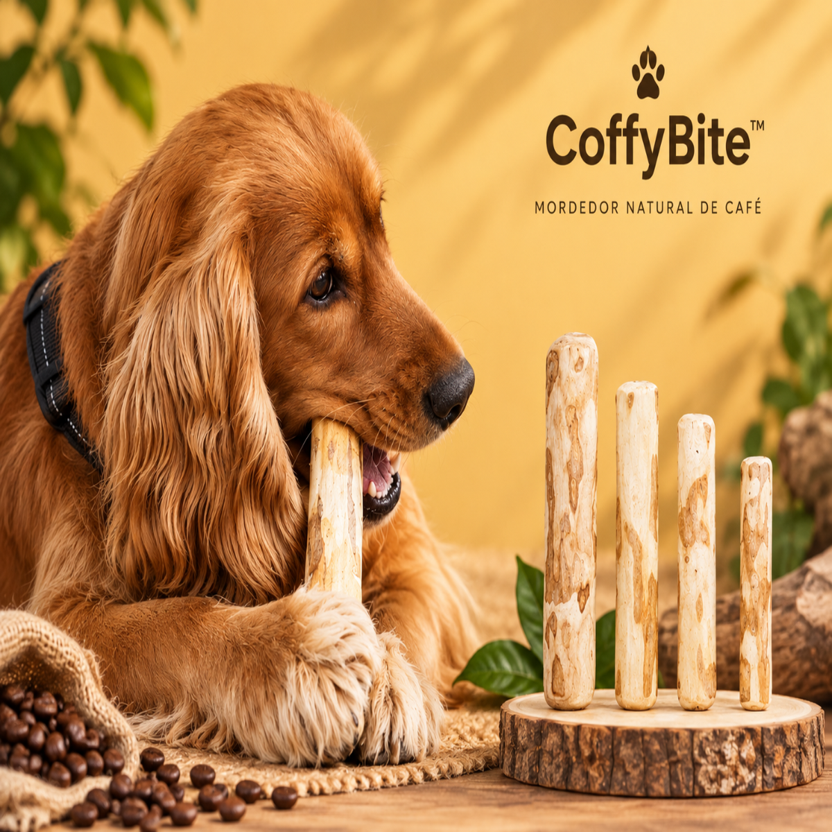CoffyBite™ – Natural Coffee Wood Dog Chew