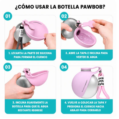 🐶 AquaBola™ | Botella Portátil Antiderrames para Perros