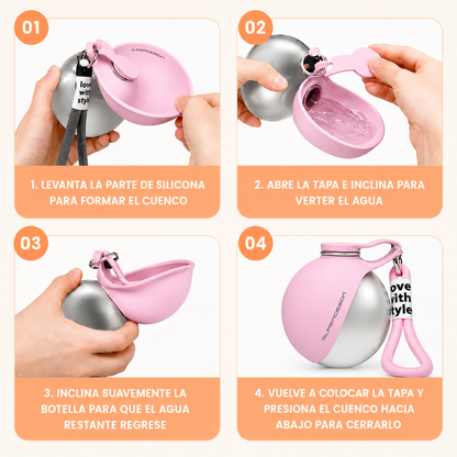 🐶 AquaBola™ | Botella Portátil Antiderrames para Perros
