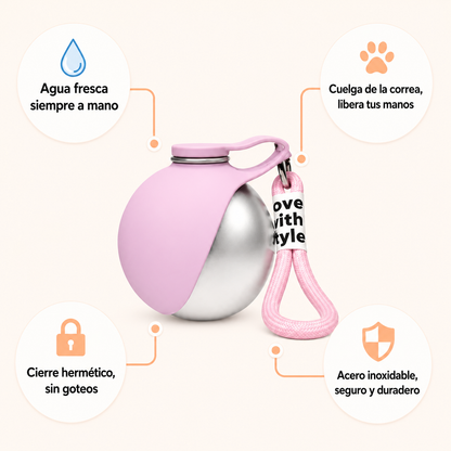 🐶 AquaBola™ | Botella Portátil Antiderrames para Perros
